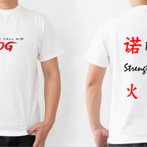 black printed coffee mug